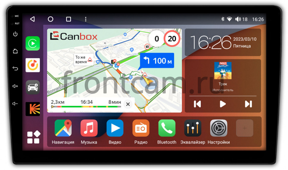 Штатная магнитола Toyota Camry XV70 2017-2021 (для авто с NAVI, левый руль) Canbox H-Line на Android 10 (6/128, 8/128) (CarPlay)