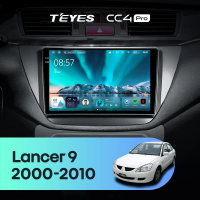 Штатная магнитола для Mitsubishi Lancer 9 CS (2000-2010) (Экран 9,5") - Teyes CC4 Pro на Android 13, 8-ядер, 8ГБ-128ГБ, SIM-слот