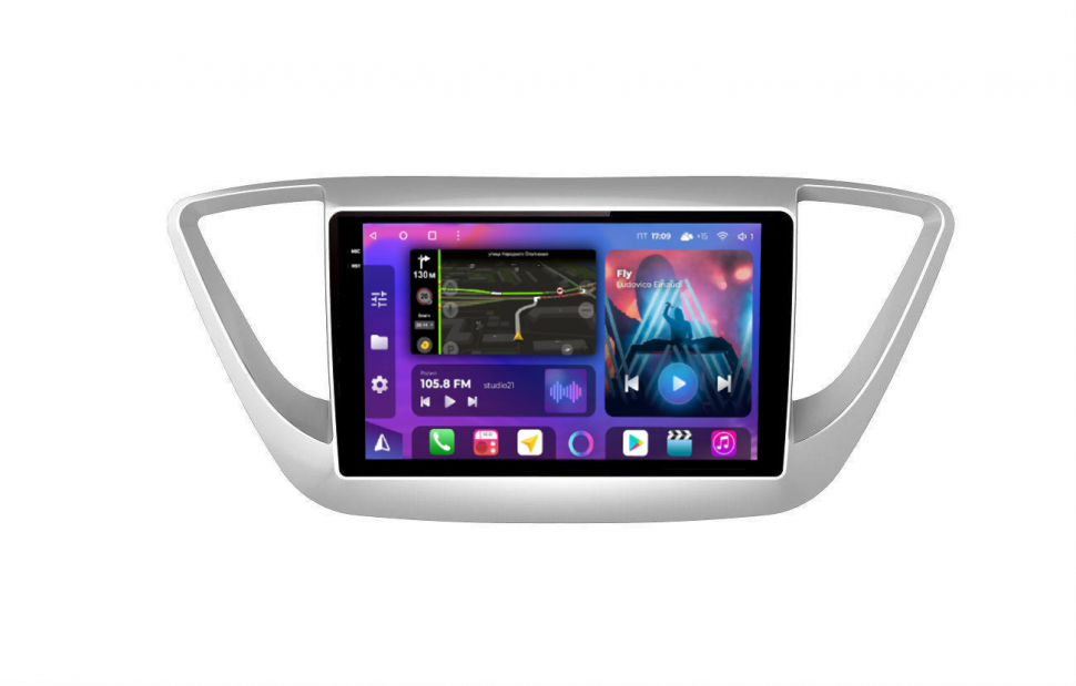 Штатная магнитола FarCar s400 2K 360 для Hyundai Solaris на Android  (BX766M 360) (CarPlay)
