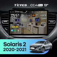 Штатная магнитола для Hyundai Solaris 2 (2020-2021) (Экран 13") - Teyes CC4 Pro на Android 13, 8-ядер, 8ГБ-128ГБ, SIM-слот
