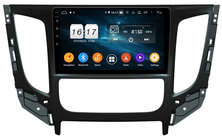 Магнитола для Mitsubishi L200 2016-2019, FIAT Fullback (климат) - Carmedia KD-1913-P5-4G на Android 10, 8-ЯДЕР, 4ГБ-32ГБ (CarPlay)