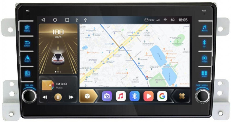 Магнитола для Suzuki Grand Vitara 2005-2016 - Carmedia OL-9624 (крутилки) QLed, Android 10, ТОП процессор, CarPlay, SIM-слот (CarPlay)