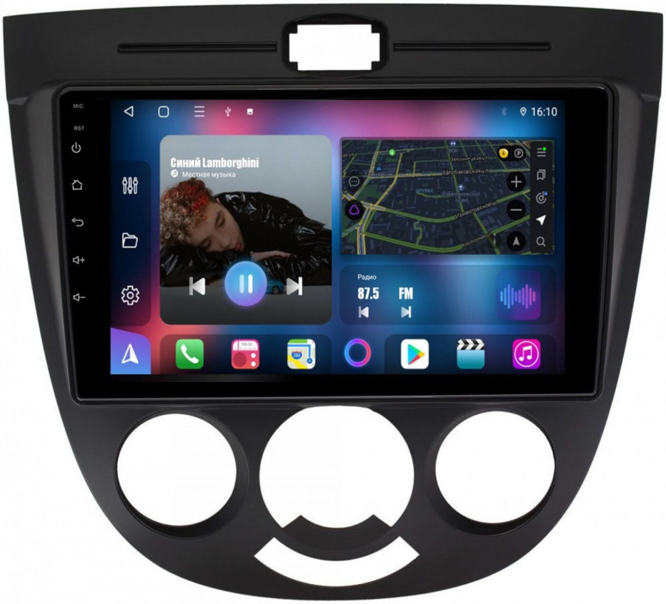 Магнитола для Chevrolet Lacetti (хэтчбек) - FarCar 3038M Android 12, 8-ядер, QLED, Carplay, SIM-слот (CarPlay)