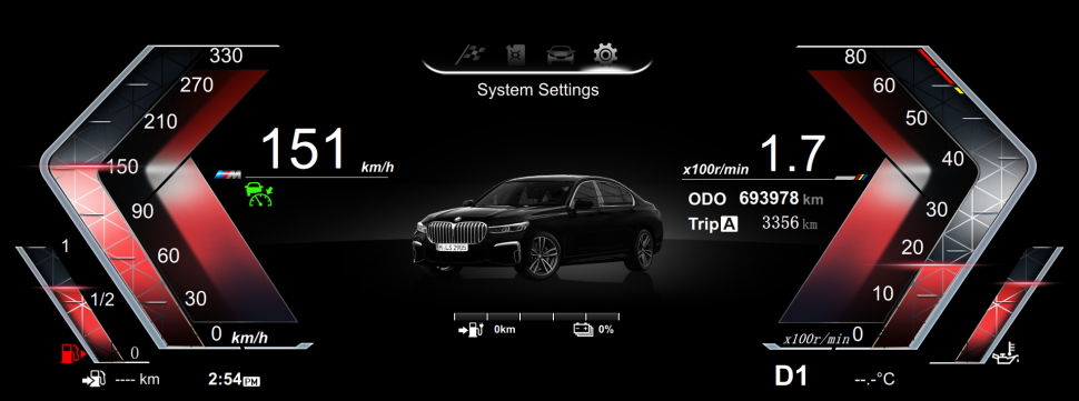 Цифровая приборная ЖК панель для BMW X1 E84 2006-2015 RDL-1311