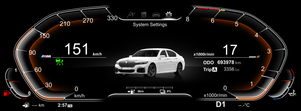 Цифровая приборная ЖК панель для BMW X1 E84 2006-2015 RDL-1311