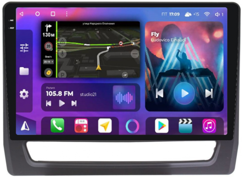 Магнитола для Mitsubishi ASX 2020+ (штатный 8" экран) - FarCar XXL3019M Android 12, QLED, ТОП процессор, 8Гб+256Гб, CarPlay, SIM-слот (CarPlay)