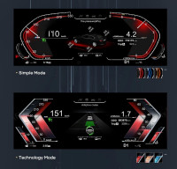 Электронная панель приборов BMW 3-серия F30 F34 2011-2019 - Carmedia NH-LCD-B02-F30 с ЖК 12.3" экраном QLED (CarPlay)