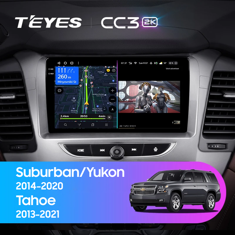 Штатная магнитола Teyes CC3 2K 360 6/128 Chevrolet Suburban GMT K2YC (2014-2020)