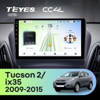 Штатная магнитола для Hyundai ix35 (2009-2015) (Tucson 2) Тип-AB (10") - Teyes CC4L на Android 14, 8-ядер, 6ГБ-64ГБ, SIM-слот