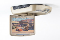 Автомобильный потолочный LCD монитор 11" со встроенным DVD плеером ERGO ER11K (бежевый)