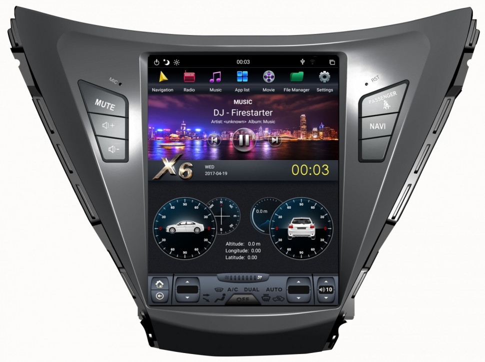 Магнитола для Hyundai Elantra 2010-2013 - Carmedia ZF-1153-Q6 ("Тесла-Стиль") Android 11, 8ГБ+128ГБ, SIM-слот (CarPlay)