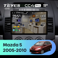 Штатная магнитола для Mazda 5 2 CR (2005-2010) (Экран 11") - Teyes CC4 Pro на Android 13, 8-ядер, 8ГБ-128ГБ, SIM-слот
