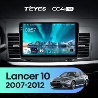 Штатная магнитола для Mitsubishi Lancer 10 CY (2007-2012) (Экран 10,36") - Teyes CC4 Pro на Android 13, 8-ядер, 8ГБ-128ГБ, SIM-слот
