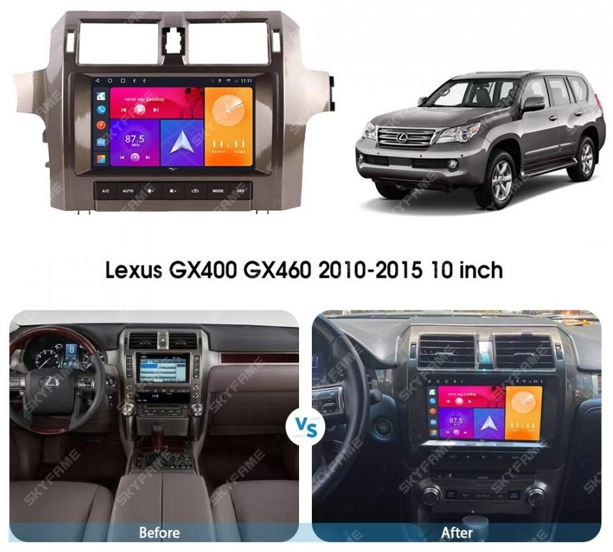 Магнитола для Lexus GX460 2009-2019 - Carmedia SF-1815 QLed+2K, Android 12, ТОП процессор, CarPlay, SIM-слот (CarPlay)