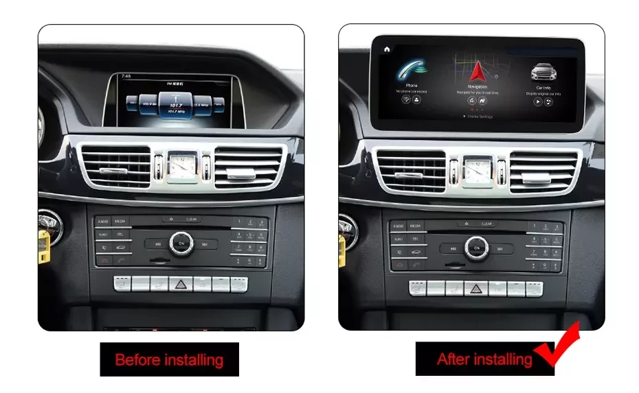 Магнитола Mercedes-Benz E-класс W212 2009-2012 NTG 4.0 - Carmedia MKD монитор 10.25", Android 11, 6Гб+128Гб, CarPlay, SIM-слот (CarPlay)