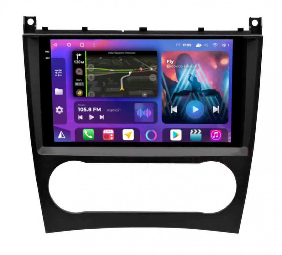 Штатная магнитола FarCar s400 2K для Mercedes Benz C-Class на Android  (BX1262M) (CarPlay)