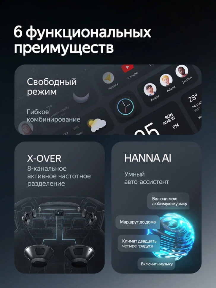 Универсальная магнитола без рамки (экран 9") - Teyes CC4 на Android 14, 8-ядер, QLED, Carplay, SIM-слот