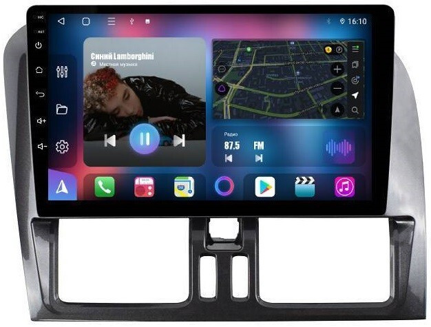 Магнитола для Volvo XC60 2014-2017 - FarCar 1229M Android 12, 8-ядер, QLED, Carplay, SIM-слот (CarPlay)