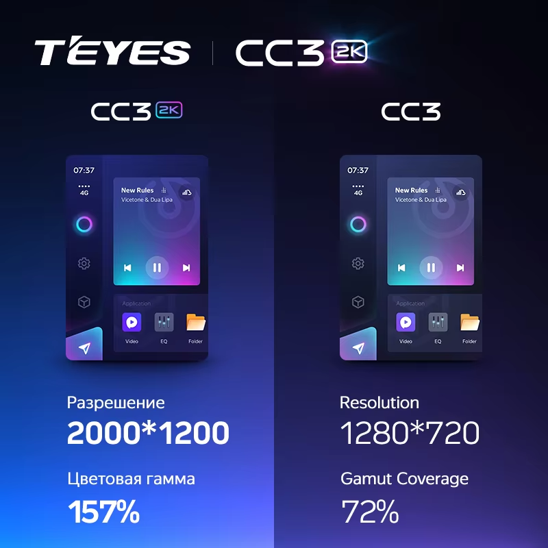 Штатная магнитола Teyes CC3 2K 4/64 Citroen C-Elysee (2012-2016) F2