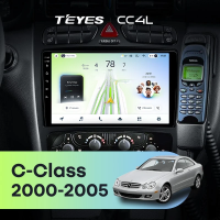 Штатная магнитола для Mercedes-Benz C/CLK-Class S203 W203 W209 A209 (2000-2005) F1 - Teyes CC4L на Android 14, 8-ядер, 6ГБ-64ГБ, SIM-слот