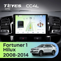 Штатная магнитола для Toyota Fortuner / Hilux (2008-2014) - Teyes CC4L на Android 14, 8-ядер, 6ГБ-64ГБ, SIM-слот