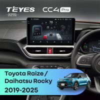 Штатная магнитола для Daihatsu Rocky / Toyota Raize (2019-2026) Правый руль (Экран 10,36") - Teyes CC4 Pro на Android 13, 8-ядер, 8ГБ-128ГБ, SIM-слот