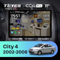 Штатная магнитола для Honda City 4 (2002-2008) (Экран 11") - Teyes CC4 Pro на Android 13, 8-ядер, 8ГБ-128ГБ, SIM-слот