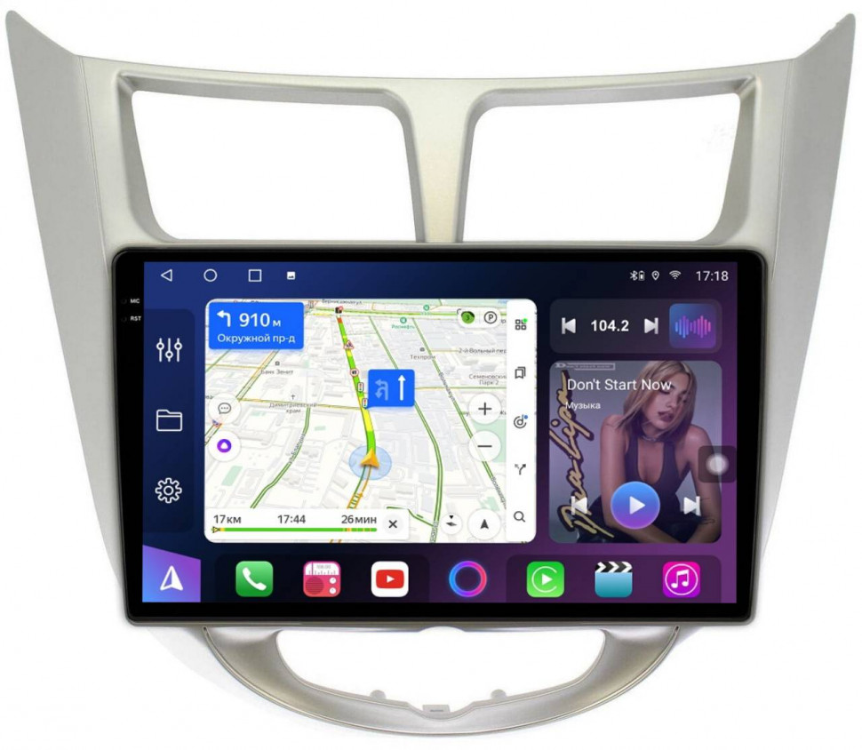 Штатная магнитола FarCar s500 Plus 2K для Hyundai Solaris на Android  (GX067M)