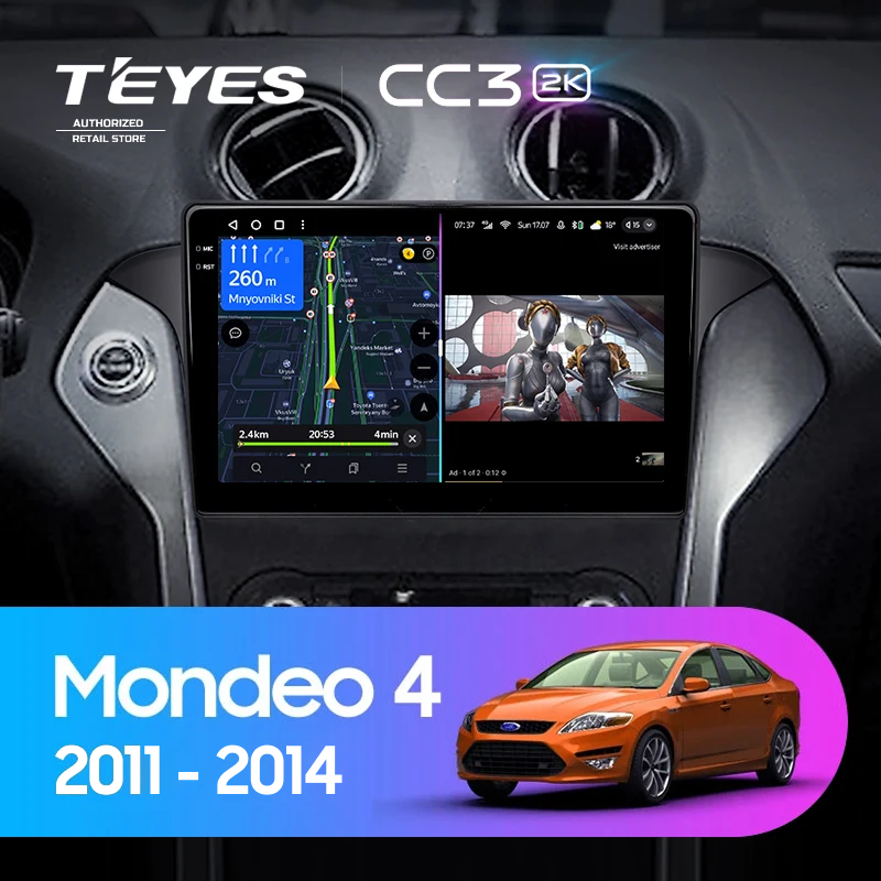 Штатная магнитола Teyes CC3 2K 6/128 Ford Mondeo 4 (2011-2014)