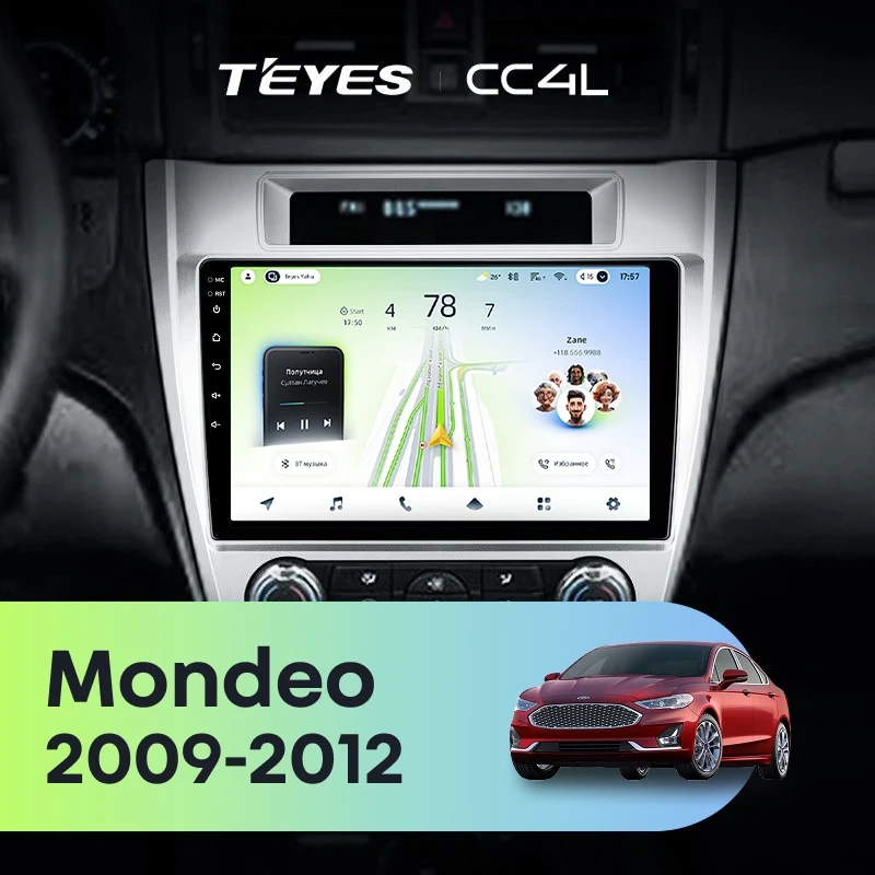 Штатная магнитола для Ford Mondeo (2009-2012) F3 (US EDITION) - Teyes CC4L на Android 14, 8-ядер, 6ГБ-64ГБ, SIM-слот