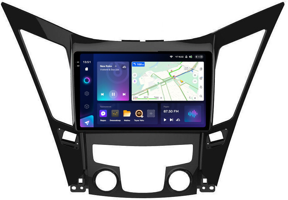 Магнитола для Hyundai Sonata 2010-2013 (YF) - Teyes CC3-2K QLed Android 10, ТОП процессор, SIM-слот, CarPlay (CarPlay)