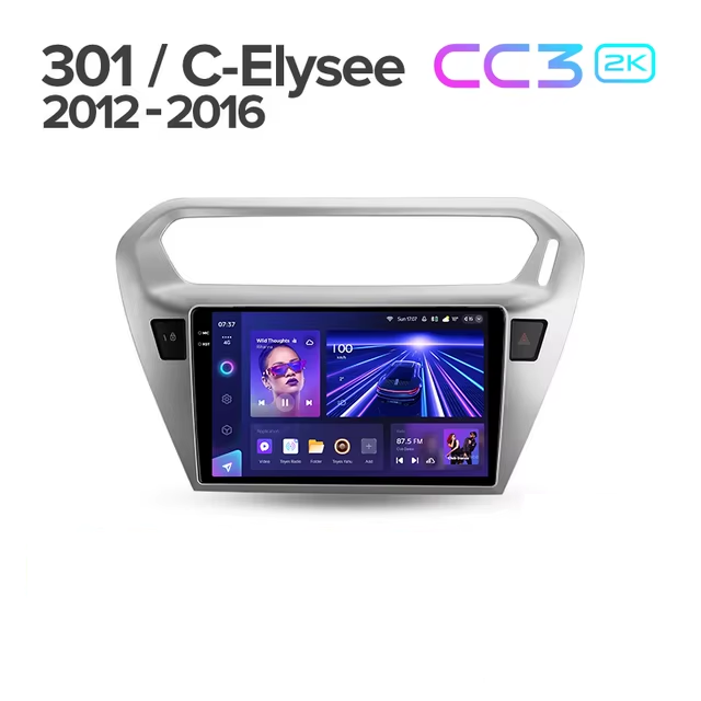 Штатная магнитола Teyes CC3 2K 6/128 Citroen C-Elysee (2012-2016) F2