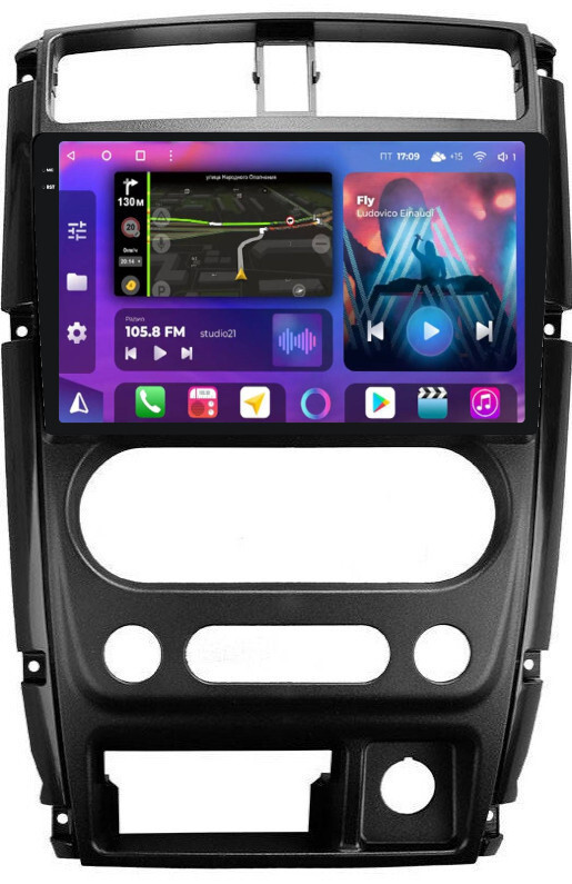 Магнитола для Suzuki Jimny 2005-2018 - FarCar XXL3059M Android 12, QLED, ТОП процессор, 8Гб+256Гб, CarPlay, SIM-слот (CarPlay)