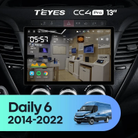 Штатная магнитола для Iveco Daily 6 (2014-2022) (Экран 13") - Teyes CC4 Pro на Android 13, 8-ядер, 8ГБ-128ГБ, SIM-слот