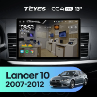 Штатная магнитола для Mitsubishi Lancer 10 CY (2007-2012) (Экран 13") - Teyes CC4 Pro на Android 13, 8-ядер, 8ГБ-128ГБ, SIM-слот