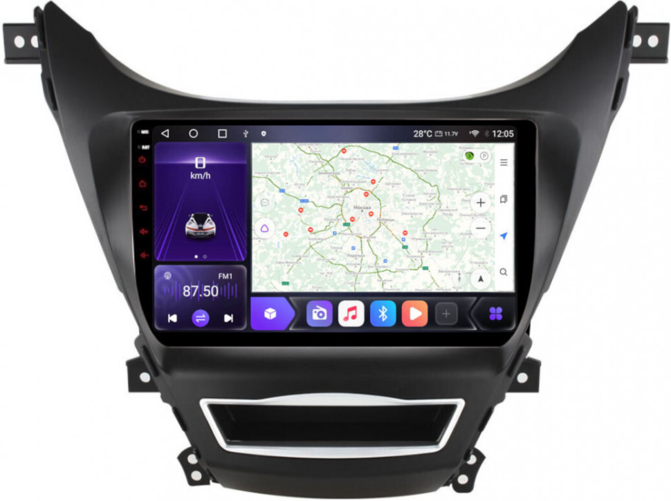 Магнитола для Hyundai Elantra 2014-2016 - Carmedia OL-9706 QLed, Android 10/12, ТОП процессор, CarPlay, SIM-слот (CarPlay)