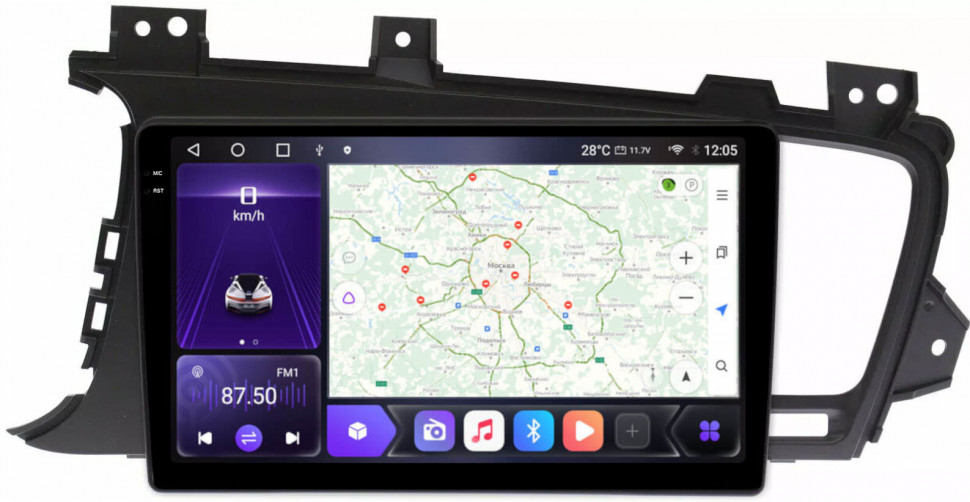 Магнитола для KIA Optima/K5 2010-2013 - Carmedia OL-9745 QLed+2K, Android 12, ТОП процессор, CarPlay, SIM-слот (CarPlay)
