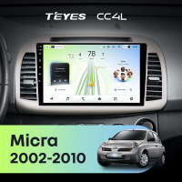 Штатная магнитола для Nissan Micra K12 (2002-2010) - Teyes CC4L на Android 14, 8-ядер, 6ГБ-64ГБ, SIM-слот