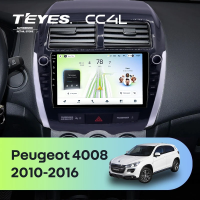 Штатная магнитола для Peugeot 4008 (2010-2016) Тип-B (9") - Teyes CC4L на Android 14, 8-ядер, 6ГБ-64ГБ, SIM-слот