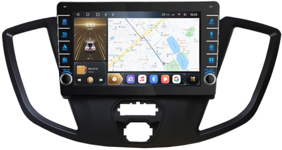 Магнитола для Ford Transit 2014+ - Carmedia EW-9287 (крутилки) QLed, Android 10, ТОП процессор, CarPlay, SIM-слот (CarPlay)