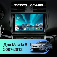 Штатная магнитола для Mazda 6 2 GH (2007-2012) (Экран 9,5") - Teyes CC4 Pro на Android 13, 8-ядер, 8ГБ-128ГБ, SIM-слот