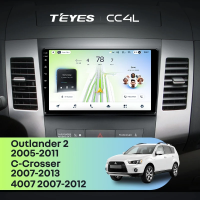 Штатная магнитола для Citroen C-Crosser 1 (2007-2013) / Peugeot 4007 (2007-2012) / Mitsubishi Outlander 2 (2005-2011) Тип-A - Teyes CC4L на Android 14, 8-ядер, 6ГБ-64ГБ, SIM-слот