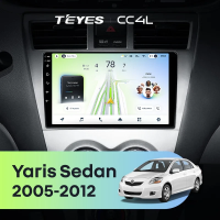 Штатная магнитола для Toyota Yaris Sedan (2005-2012) - Teyes CC4L на Android 14, 8-ядер, 6ГБ-64ГБ, SIM-слот