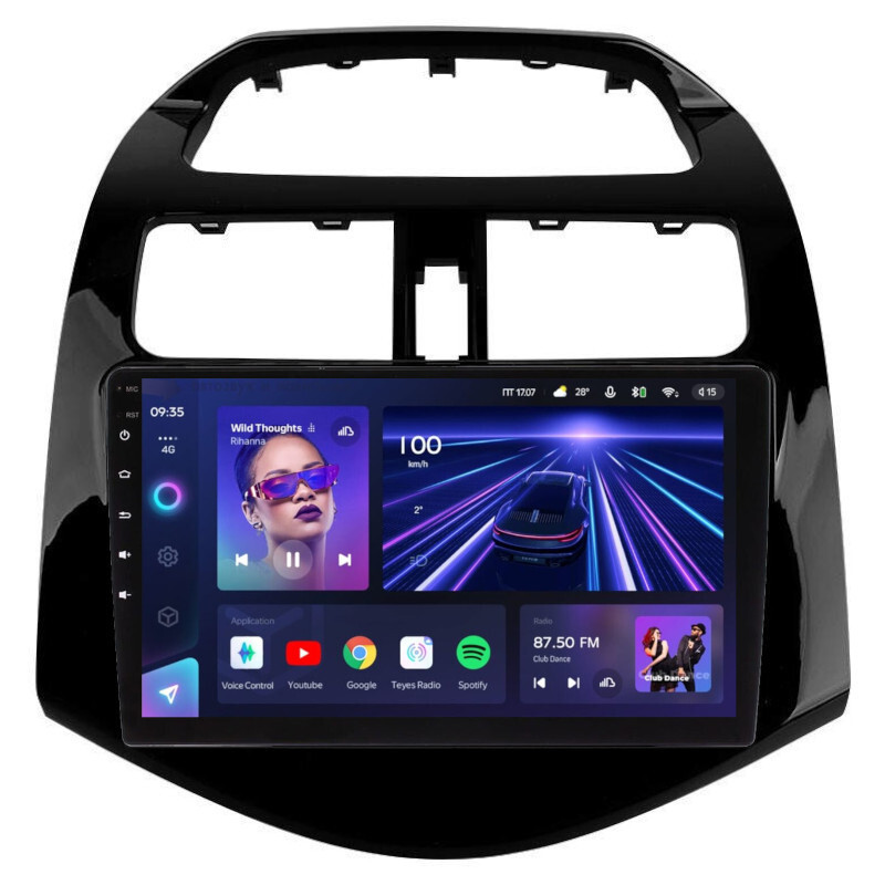 Магнитола для Chevrolet Spark 2009-2023, Ravon R2 - Teyes CC3 Android 10, ТОП процессор, 4/32 Гб, CarPlay, SIM-слот (CarPlay)