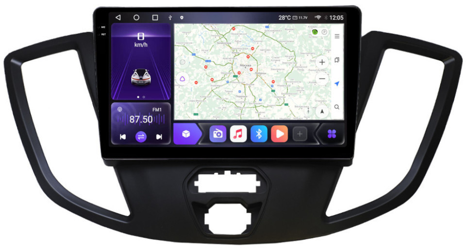 Магнитола для Ford Transit 2014+ - Carmedia EW-9287 QLed+2K, Android 12, ТОП процессор, CarPlay, SIM-слот (CarPlay)