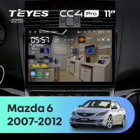 Штатная магнитола для Mazda 6 2 GH (2007-2012) (Экран 11") - Teyes CC4 Pro на Android 13, 8-ядер, 8ГБ-128ГБ, SIM-слот