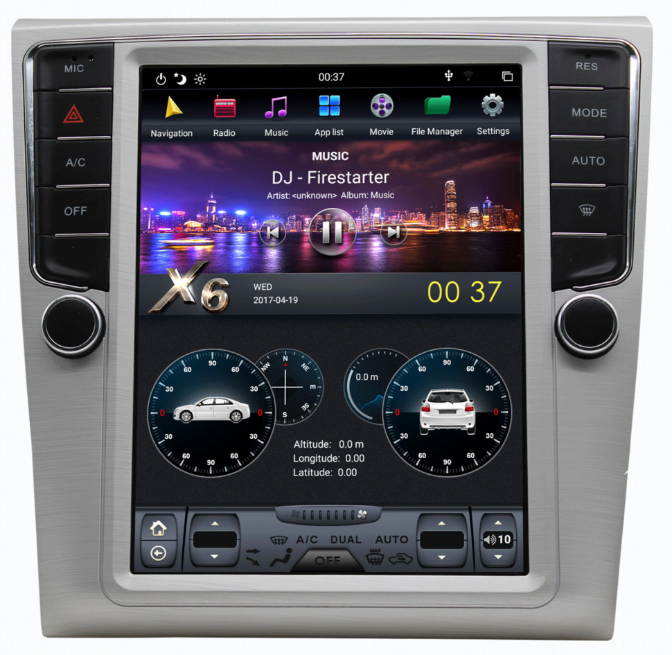 Магнитола для Volkswagen Passat 2005-2015 (B6, B7, CC) - Carmedia ZF-1012-Q6 ("Тесла-Стиль") Android 11, 8ГБ+128ГБ, SIM-слот (CarPlay)