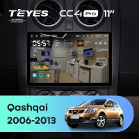 Штатная магнитола для Nissan Qashqai 1 J10 (2006-2013) (Экран 11") - Teyes CC4 Pro на Android 13, 8-ядер, 12ГБ-256ГБ, SIM-слот