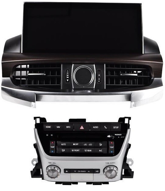 Магнитола Toyota Land Cruiser 200 2016-2021 (без отдельного экрана климата) - Carmedia DAFT-2769-S10 "ЛК300/Лексус-стиль" монитор 12.3" на Android 10, 6ГБ+128ГБ, SIM-слот (CarPlay)