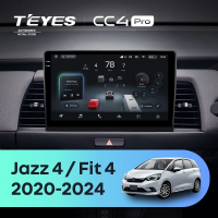 Штатная магнитола для Honda Fit 4 / Jazz 4 (2020-2024) Правый руль (Экран 10,36") - Teyes CC4 Pro на Android 13, 8-ядер, 12ГБ-256ГБ, SIM-слот